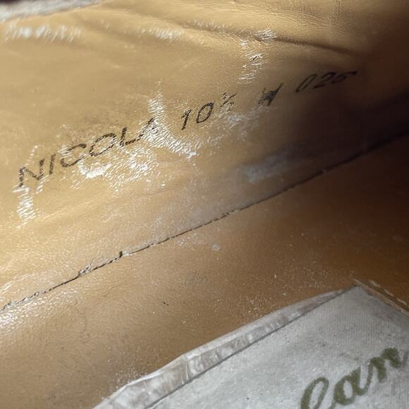 Mezlan Nicola Men's Size 10.5 M Brown Leather Cap Toe Lace-Up Oxford Dress Shoes - Picture 10 of 10